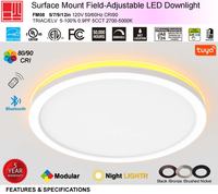 Plafonnier LED encastré BANQCN, éclairage LED pour chambre à coucher, maison, 5/7/9/12 pouces, CCT dimmable