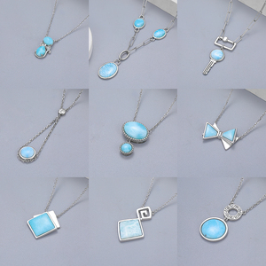 Collares de Larimar Natural XYOP, Joyería Fina de Plata 925 de Fábrica Mayorista - Product Image 4