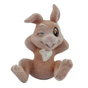 Custom Plastic Leuke Kleine Massaal Bunny Dier Beeldje Speelgoed Voor Kinderen, Plastic Konijn Speelgoed