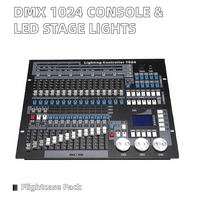 Projecteur d'éclairage DJ professionnel LED par têtes mobiles 1024 DMX Console effets de scène E27 ampoule Base musicien Flightcase emballé