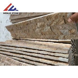 Piedra de Cultura Apilada de Color Gris Amarillo Pizarra para Revestimiento de Paredes Exteriores - Product Image 4