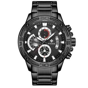 Nuevo reloj de lujo para hombre al por mayor, de acero inoxidable dorado, resistente al agua, con calendario, deportivo, luminoso, cronógrafo, de cuarzo. - Product Image 2