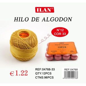 Hilo de Algodón Ilan N12 Cor 33, Hilo de Coser, Paquete de 12 Piezas - Product Image 3