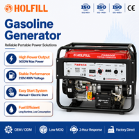 Générateur à essence 5000 Watts, portable, avec démarrage électrique et AVR numérique, pour alimentation de secours domestique – Approvisionnement direct usine