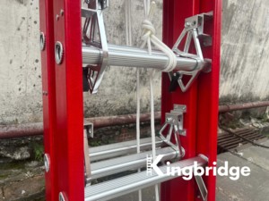 Échelle télescopique industrielle en fibre de verre <span class=keywords><strong>isolée</strong></span> non conductrice KINGBRIDGE FRP 3*18 marches, conforme aux normes EN131, EN61478 et ANSI-ASC 14.5 - Product Image 6