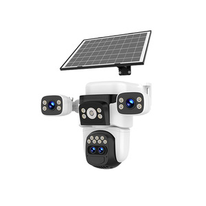 Bán buôn đầy đủ màu sắc giám sát từ xa 3 ống kính 4G aov năng lượng mặt trời PTZ camera an ninh cho ngoài trời - Product Image 1