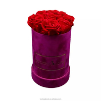 Boîte d'emballage de luxe en carton pour chocolats, bonbons, gâteaux et fleurs, décoration de mariage et d'anniversaire, boîtes carrées en velours pour fleurs