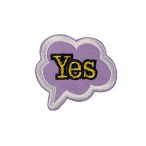 <b>Iron</b> on Embroidery Colorful Englise Words Nice Yes Oops Patch for Kids Clothes Hat Decoration Gift - Product Image 5