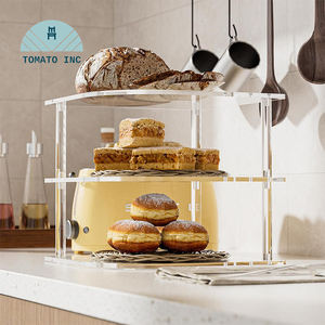 Organizador de Esquina Transparente de Acrílico de 3 Niveles para Platos y Tazones, Decoración del Hogar, Contenedores y Cajas de Almacenamiento de Plástico - Product Image 5