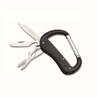 Couteau de poche multifonctionnel créatif pour la survie, ouvre-bouteille, petites ciseaux, mousqueton EDC, porte-clés pour le camping et la randonnée en plein air