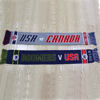 Conjunto de Gorro y Bufanda Tejidos para Eventos Deportivos Internacionales, con Texto y Emblema Jacquard Personalizados, Accesorio de Invierno para Eventos y Regalos