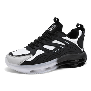 Men's <b>Height</b> <b>Increasing</b> Running Shoes Black White Air Cushion Shock Absorption Casual Sport Sneakers Daily Wear - Product Image 5