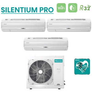 Hisense ชุดอินเวอร์เตอร์แยกเครื่องปรับอากาศ silentium Pro Series 9 + 9 + 9พร้อม R-32 3AMW52U4RJA รวม Wi-Fi 9000 + 9000 + 9000 - Product Image 6