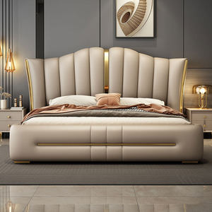 Lit rembourré moderne avec cadre en bois, lit pivotant, mobilier de chambre à coucher, design italien moderne - Product Image 4