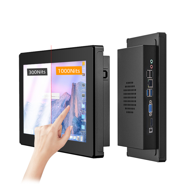 CUSTOM Outdoor Sunlight Readable High Brightness 800 1000 Nits 15.6 21.5 18.5 Inch LCD Touch Screen Industrial Monitor Serial