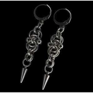 Pendientes de Moda con Múltiples Anillos de Acero, Estilo Gótico, Diseño de Cono Puntiagudo, Joyería para Mujer, Primavera 2025 - Product Image 2