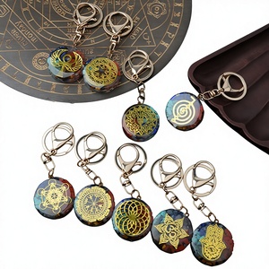 Wholesale Light Keychains Crystal Amethyst Waterproof Eco-Friendly Durable Cartoon National Day Bag Charms