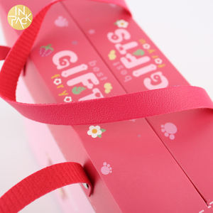 <span class=keywords><strong>INPACK</strong></span> Diseños personalizados de dibujos animados Kid Gift Box Set Bolsa de regalo grande Ventana de cartón blanco Bolsa de regalo de cumpleaños transparente Caja de embalaje - Product Image 5