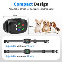 Nouvelle version du collier anti-aboiement TIZE 7 à double déclencheur, sensibilité réglable, rechargeable, avec une autonomie de plus de 20 heures