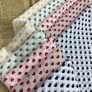 100% <span class=keywords><strong>Polyester</strong></span> Vải Phụ Nữ Quần Áo 75D Chiffon <span class=keywords><strong>Dobby</strong></span> Tim In Voan <span class=keywords><strong>Georgette</strong></span> In Vải Với Trái Tim In Vải - Product Image 3