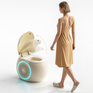 Inodoro Inteligente de Diseño Moderno para Hotel, Inodoro Eléctrico Negro con Sensor de Descarga Automática - Product Image 3