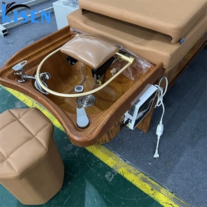 Table de massage et lit de shampoing en bois Kisen personnalisable pour salon de beauté avec machine de fumigation - Product Image 4