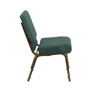 Chaise de théâtre empilable à pieds métalliques, rembourrée en tissu, pour église, à prix abordable - Product Image 3