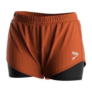 Short de course pour femme durable, short de jogging athlétique 2-en-1 - Product Image 1