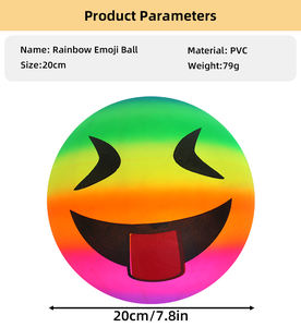 ลูกบอลสีรุ้งสำหรับเด็กขนาด20ซม. ลูกบอลเป่าลมรูปใบหน้าสำหรับกลางแจ้งสระว่ายน้ำรูปเมฆลูกบอลสี - Product Image 6