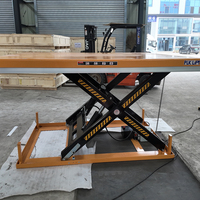 Table élévatrice à ciseaux électrique basse hauteur pour entrepôt, capacité 1000-2000 kg, plateforme de levage hydraulique disponible en plusieurs tailles