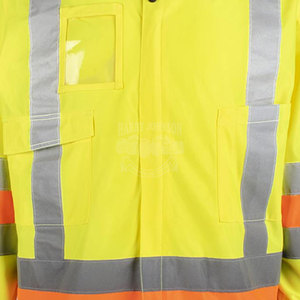 Highly Protective Breathable Outdoor Safety <b>Jacket</b> Custom Wholesale Hi Vis <b>Jacket</b> <b>Reflective</b> Waterproof Safety <b>Jacket</b> For <b>Men</b> - Product Image 5