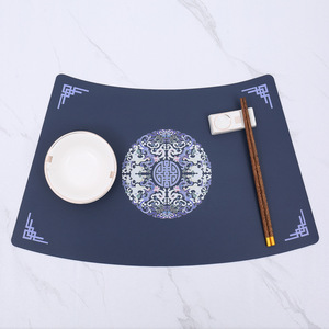 Set de table en forme d'éventail Shoho 50x30cm, style chinois, résistant à l'huile, pour la salle à manger à la maison - Product Image 4