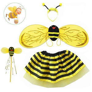 CM006 Conjunto <span class=keywords><strong>de</strong></span> Vestido <span class=keywords><strong>de</strong></span> Fiesta <span class=keywords><strong>de</strong></span> Halloween para Niños, Disfraz <span class=keywords><strong>de</strong></span> <span class=keywords><strong>Mariquita</strong></span> y Abeja, Falda Tutú, Diadema, Ala <span class=keywords><strong>de</strong></span> Hada, Disfraz <span class=keywords><strong>de</strong></span> Halloween para Niñas - Product Image 2