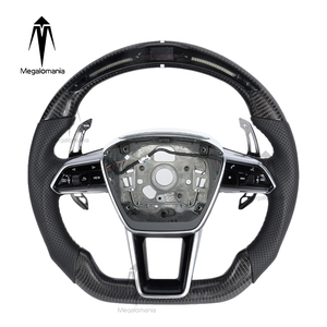 Volante de Fibra de Carbono para Audi <span class=keywords><strong>A6</strong></span> A7 A8 RS6 RS7 RS8 S6 S7 A3 A4 A5 S1 S3 S4 S5 RS3 RS4 RS5 Q3 Q5 Q7 C8 C7 C6 Q8 - Product Image 1