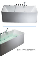 Baignoires autoportantes en acrylique YD STONE, surface solide élégante, couleur personnalisée, profondes, avec robinet inclus, pour hôtel