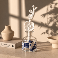Coffret Cadeau Diffuseur de Parfum en Plâtre de Luxe OEM avec Fleurs, Marque Privée, Décoration d'Intérieur, Fournisseur Direct d'Usine