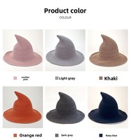 Sombrero de mago de bruja puntiagudo de Halloween plegable Hip Hop Europeo Americano transfronterizo exclusivo adulto Unisex uso al aire libre algodón