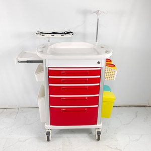 Chariot médical d'urgence en <span class=keywords><strong>plastique</strong></span> ABS GUANGHUA GH-650A1 pour hôpitaux, à prix abordable, pour le transport de médicaments et la surveillance des patients - Product Image 2