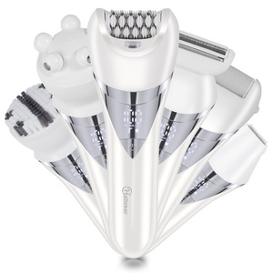 Ensemble de rasoir électrique pour femmes <span class=keywords><strong>Hatteker</strong></span> 6 en 1, étanche IPX6, épilateur, kit de soin pour femmes, rechargeable par USB, épilateur de poils - Product Image 4