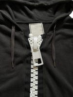 Sweat à capuche zippé personnalisé pour homme, style vintage Y2K streetwear, en coton bouclette épais 500 GSM, coupe ample unisexe