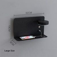 Applique murale LED de style minimaliste moderne américain Rotation réglable avec port de charge USB Lampe tricolore Lampe murale LED de chevet