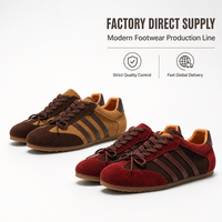 Chaussures de sport allemandes en daim véritable pour femmes, personnalisées, à lacets, plates, rétro, pour femmes