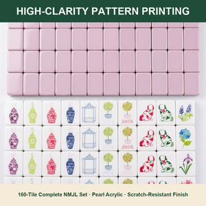 Ensemble <span class=keywords><strong>de</strong></span> Mahjong américain en acrylique <span class=keywords><strong>de</strong></span> qualité supérieure, 160 pièces, violet clair, luxe moderne, pliable, pour soirée <span class=keywords><strong>de</strong></span> jeu en famille - Product Image 4