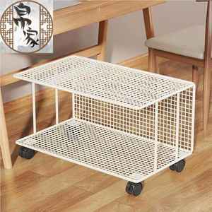 Support d'imprimante Zhengjia, étagère de rangement de bureau multi-niveaux avec roulettes, organisateur de bureau portable, rectangulaire, blanc, grand format - Product Image 3