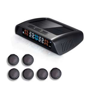 Capteurs de pression des pneus intelligents externes à 6 capteurs, rechargeables par énergie solaire et USB, pour pneus - Product Image 1