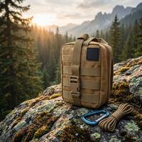 Kit de survie en plein air, camping, randonnée, chasse, équipement d'aventure, équipement d'urgence, sac tactique portable Molle avec outils et couverture thermique