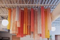 Macramé moderne fond coloré tenture murale corde de coton Art cloison hôtel Restaurant décoration commerciale bricolage EH2502007