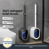 Brosse de toilette jetable QY en plastique moderne avec têtes de rechange désodorisantes et solubles pour usage domestique