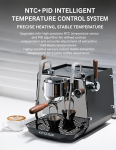 Machine à expresso commerciale à double chaudière semi-automatique avec contrôle de température PID - Product Image 1