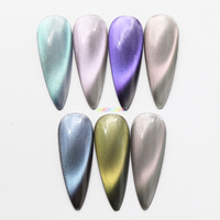 Haute qualité 9D poudre magnétique holographique couleur douce oeil de chat pour vernis à ongles Mica perle Pigment magnétique